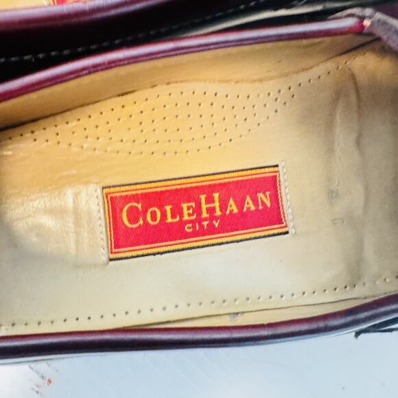 Cole Haan Shoes Mens Size 9.5 C Brown Leather Tassel Loafer Dress Slip On
